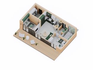 Dom modułowy 55 m² z drewna CLT – wybudujemy na Twojej działce - Pełny obrazek: 4/6